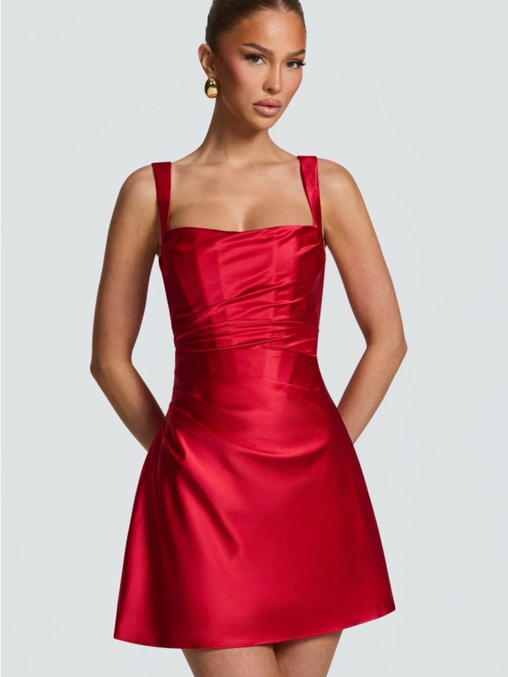 BABYBOO CALANTHE MINI DRESS - RED
